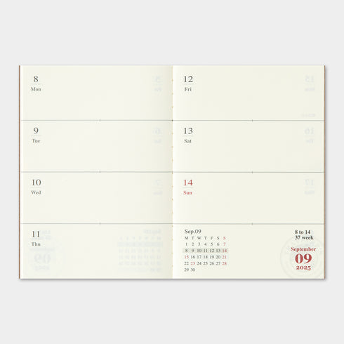 TRAVELER'S notebook - Diary Passport 2025 Weekly Second Half