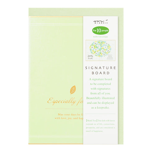 Midori - Folded Signature Board <B6> with Envelope - Tree