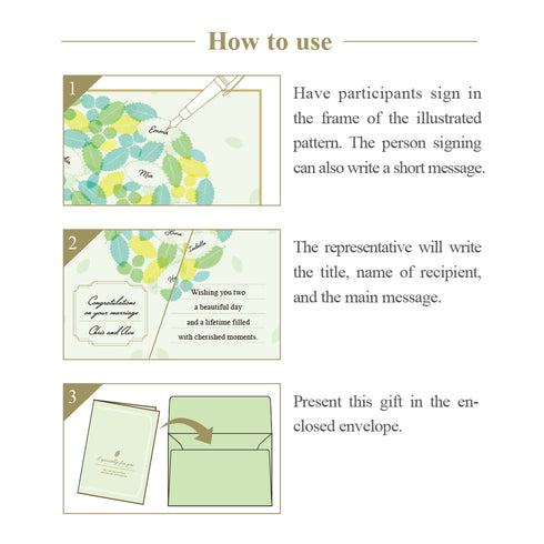 Midori - Folded Signature Board <B6> with Envelope - Tree