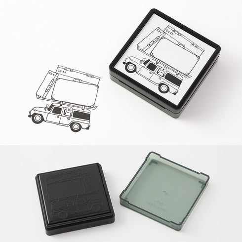 Midori - Paintable stamp Pre-inked Going out