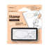 Midori - Paintable stamp Pre-inked Half Size Bear Speech Balloon