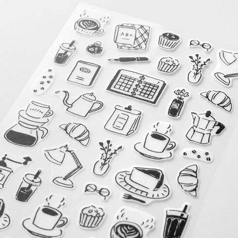 Midori - Sticker 2641 Two Sheets Monotone Café