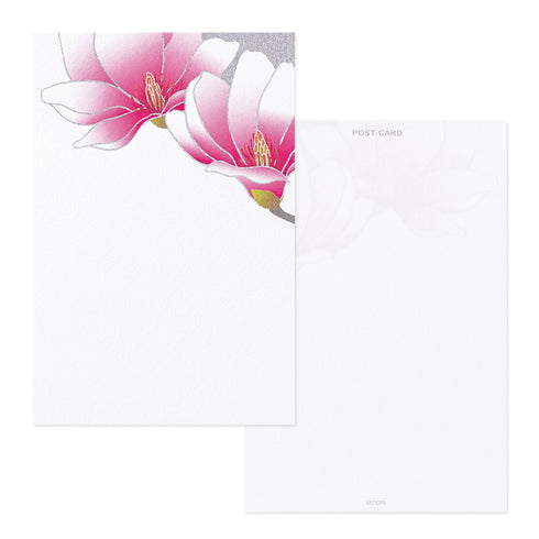 Midori Post Card Pad - Silk-Printing Magnolia Pink