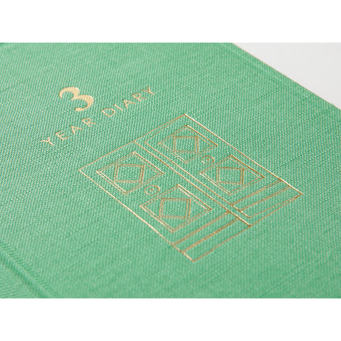 Midori - 3 Year Mini Diary Gate Kyo-ori - Limited Edition - Green