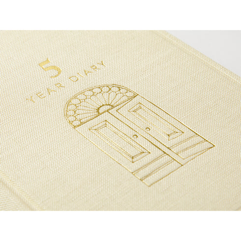 Midori - 5 Year Mini Diary Gate Kyo-ori - Limited Edition - Beige
