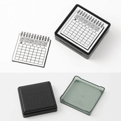 Midori - Paintable stamp Pre-inked Calendar