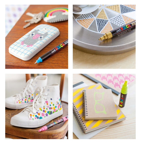 Uni Aqueous Posca Paint Marker PC-1M - Ultra Fine - Gold