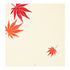 Midori Letter Pad - Foil-stamping Maple leaves Red