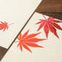 Midori Letter Pad - Foil-stamping Maple leaves Red