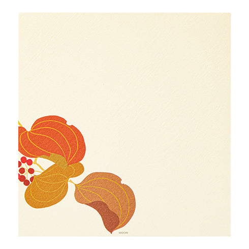 Midori Letter Pad - Silk-printing Smilax rhizome