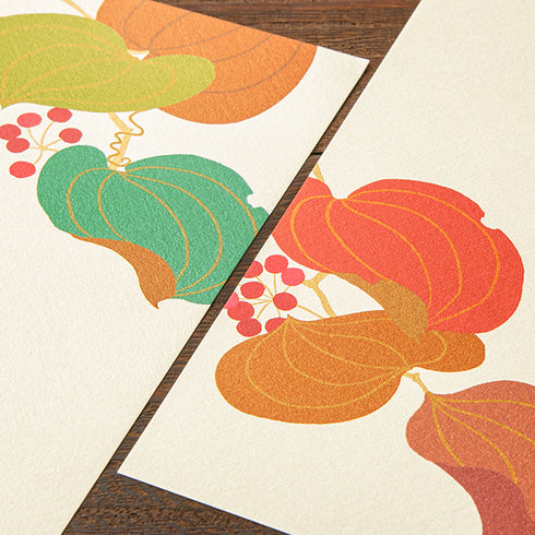 Midori Letter Pad - Silk-printing Smilax rhizome