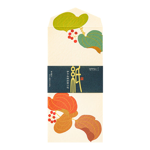 Midori Envelope - Silk-printing Smilax rhizome