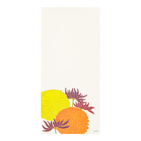 Midori Message Letter Pad - Four Designs Autumn Chrysanthemum