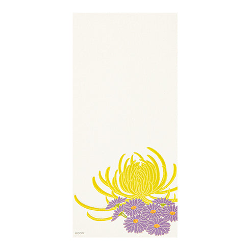 Midori Message Letter Pad - Four Designs Autumn Chrysanthemum