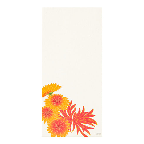 Midori Message Letter Pad - Four Designs Autumn Chrysanthemum