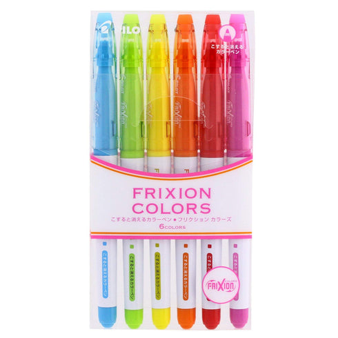 Pilot FriXion Colors Erasable Marker, 6 Color Set