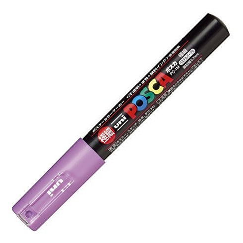Uni Aqueous Posca Paint Marker PC-1M - Ultra Fine - Pastel Purple