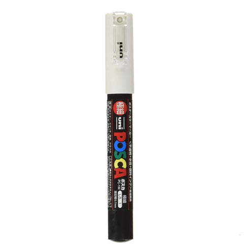 Uni Aqueous Posca Paint Marker PC-1M - Ultra Fine - White