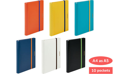 King Jim Compack Foldable Folder A5 - 10 Pockets - Skyblue