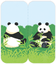King Jim - Two Forked Sticky Note - Panda