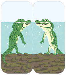 King Jim - Two Forked Sticky Note - Crocodile