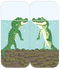 King Jim - Two Forked Sticky Note - Crocodile