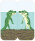King Jim - Two Forked Sticky Note - Crocodile