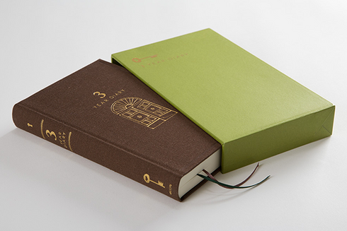 Midori 3 Years Diary - Door Design - Brown
